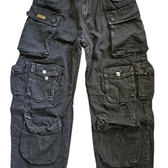 YoungLA Charcoal Cargo Pants for Men - Picture 1 of 2
